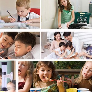 Venta caliente de fábrica Colorida Mini de 135 minutos Temporizador de arena de plástico Copa de succión Remasta