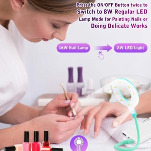 M&r 102 Lámpara de uñas LED inalámbrica&16W Lámpara fluorescente