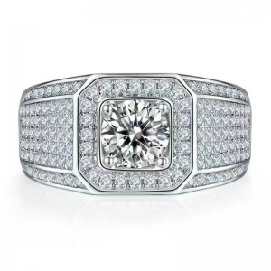 Compromiso S925/18K/14k/10K con moissanite/Real Diamond para el hombre
