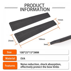 Elongarrow Archery Recurve Bow Limbs Estabilizador Estabilizador Descatado Boquido Bloque Abdorber Boquero Choque de extremidades Reducir el ruido