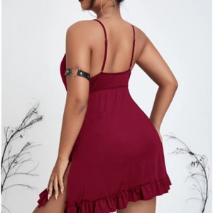 Mujeres Sexy Vestido denoche camisón Slip de dormir Slip Velé de sueño Sexy Nights Garter Lencería
