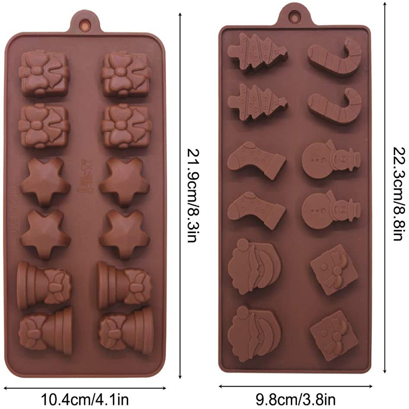 Moldes de chocolate para hornear a la estrella de silicona de alta calidad