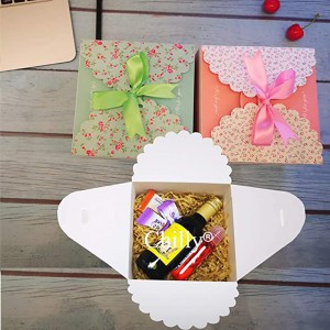 Cajas de regalo, conjunto de 4 cajas decorativas de golosinas, pastel, galletas, golosinas, dulces y bombas de baño hechas a mano jabones de ducha cajas de regalo para Navidad, cumpleaños, vacaciones, bodas (flor están estampadas)