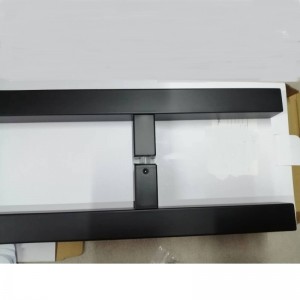 SS-031 Negro de alta calidad Puerta de vidrio de acero inoxidable Mango de empuje Hape Hape Double Side, 24 pulgadas Manija de puerta deslizante cuadrada