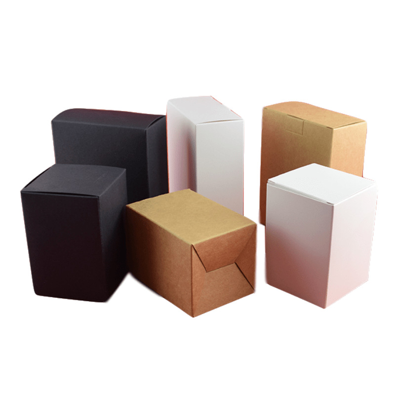 Café de café personalizado Caja de cartón Black Carton Kraft Paper Box Té Nougat Papel blanco Caja pequeña