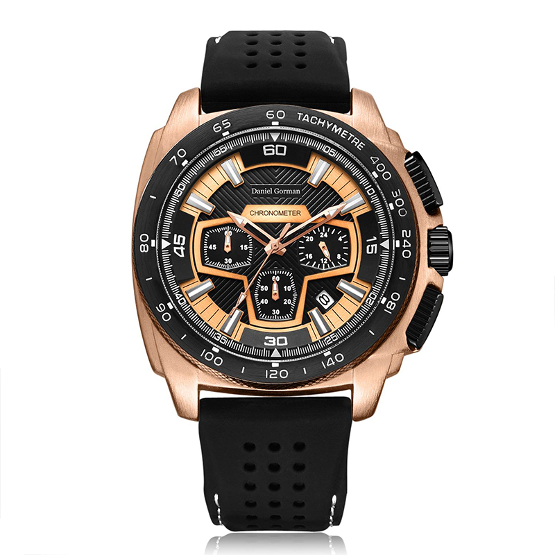Daniel Gormantop Brand Luxury Sport Men relojes militares Relojes de goma azul Relojes impermeables RM2206