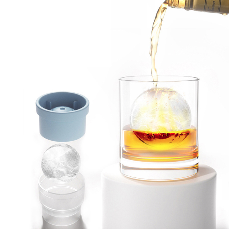 Moldes de forma redonda de hielo de silicona para whisky