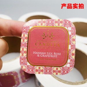 Color Bronzante Autoadhesivo Transparente Siltre de placa caliente L0G0 Rollo de papel recubierto Autoadhesivo