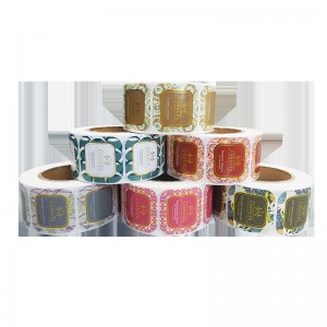 Color Bronzante Autoadhesivo Transparente Siltre de placa caliente L0G0 Rollo de papel recubierto Autoadhesivo