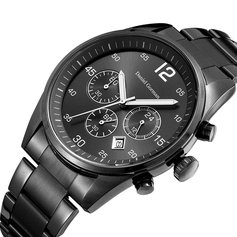 Daniel Gorman RM2210 Nuevo diseño Venta caliente Banda de cuero Metálico Twist Platinum Ginebra Luxury Men relojes