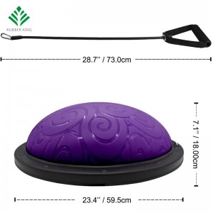 Entrenador de medio equilibrio de balón con correas Balance de balance de yoga anti -Slip para el entrenamiento central de ejercicios para ejercicios de ejercicio Ejercicio Gimnasio