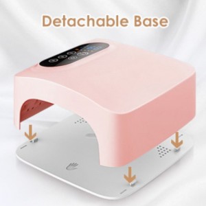 M&r 601Pro 72W Lámpara de uñas LED inalámbrica, secadora de uñas LED recargable, lámpara de rizado de uñas rápida inalámbrica de 15600 mAh, herramientas de manicura de manicura de arte de uñas de uñas de gel profesional para el...