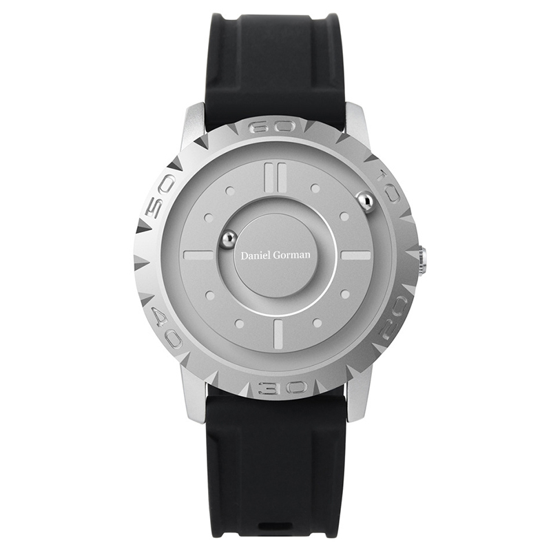 Daniel Gorman GO14 Magnetic Bead Men \\ s Watch Personalized Creative Sports Watch Fold Borderless Fashion Diseño de acero inoxidable Reloj impermeable
