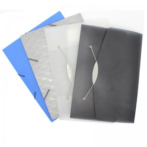 Bolsa de documento de botón de plástico PP de tamaño A4 para la escuela y la oficina