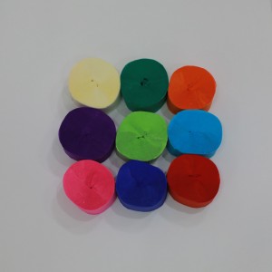 Streamers de papel crepe