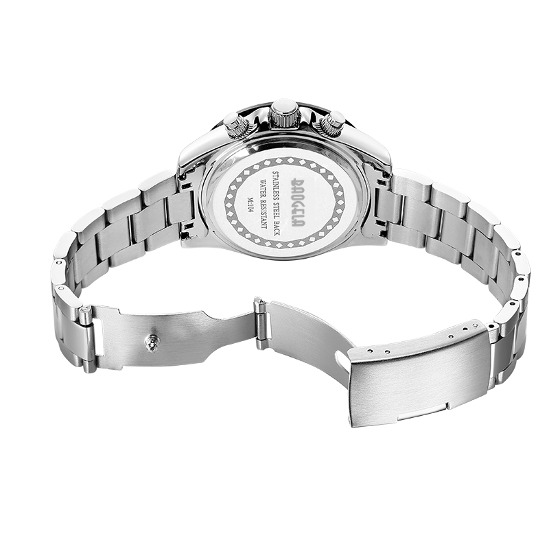Baogela Men Watch Top Brand Luxury Sports Quartz Watches Strap de acero inoxidable CHRONOGRO PROBAGRA PROBAGRA DE MUBLICIMA 2210 NEGRO BLANCO