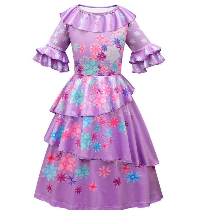 TV Película Cosplay Girls Flower Flower Flower Ruffles Princess Party ropa vestidos