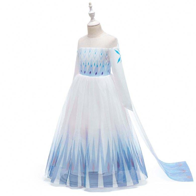 Baige New Design Girls Anna White White Cosplay Party Vestido up Princesa Elsa Película Children Clothen