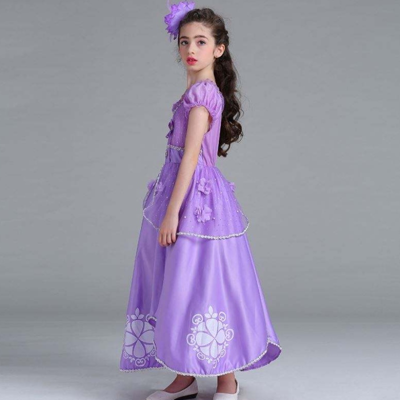 Baige Sophia Rapunzel Dress Lilac Girl Princess Dress Performance Halloween Princess Girl Cosplay