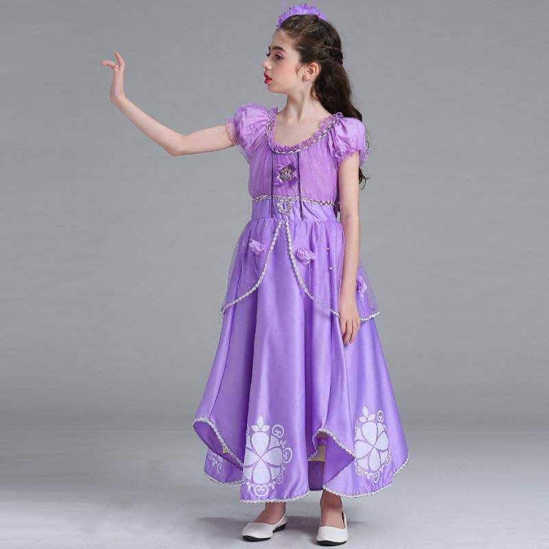 Baige Sophia Rapunzel Dress Lilac Girl Princess Dress Performance Halloween Princess Girl Cosplay