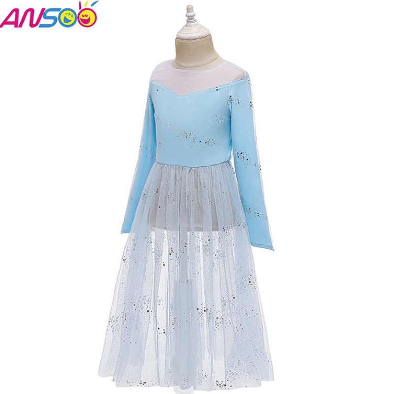 Ansoo Dress Up 2 Princess Elsa Anna Fashion Dress Disfraz Elsa 2 Película 2 Vestido paraniñas de 2 a 13 años