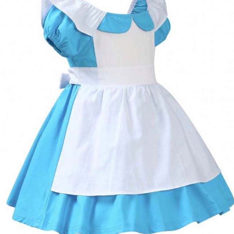 Disfraz deniños Ropa Blanca como Blanco denieve Alice Infant 100% algodón de 2 a 6 años paraniña Strap Girl Girl Princess Vestidos DGHC-029