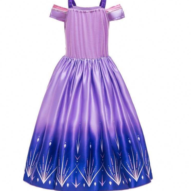 Princesa de princesa de princesa Sequin Mesh Party Elsa Vestido paraniños con accesorios HCGD-030