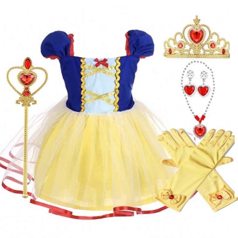 2022 Baby Little Little Girls Princess Princesa Blancanieves Caderas de Halloween Vestido deniñas HCSW-003