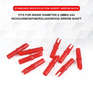 Elongarrow 140001 ID de inserción ID6.2 mm Fibra de carbono Fabra de eje de flecha Nock