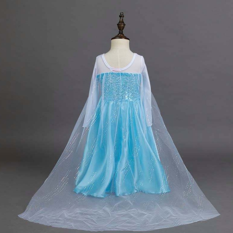 Snow Party Queen Halloween disfraz de manga larga queennieve reina lentejuelas elsa paraniñas con accesorios hcgd-006