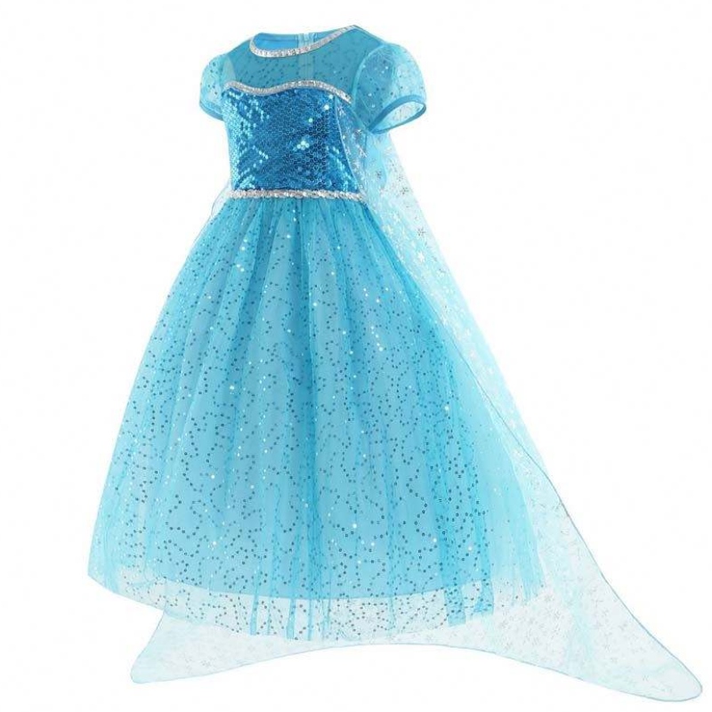 Little Princess All in One Set Crown Wand Guantes de Halloween Elsa Cosplay Disfraz con accesorios HCGD-026