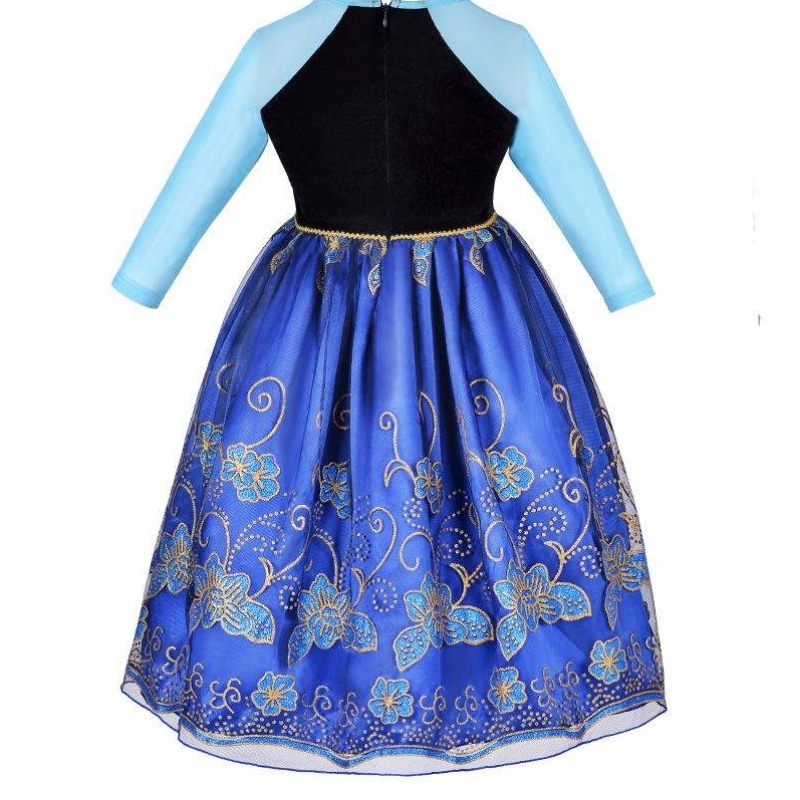 En Stock Child Cosplay Ropa Fantástica princesa Anna Disfraz con accesorios con Cloak HCGD-014