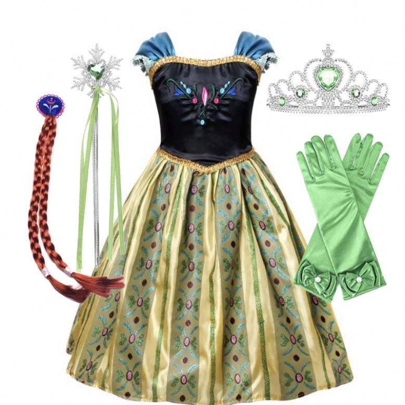 Amazon Hot Selling Fancy Fairytale Kids Childs Disfraz Girls Dresses Princess Dresses HCGD-015