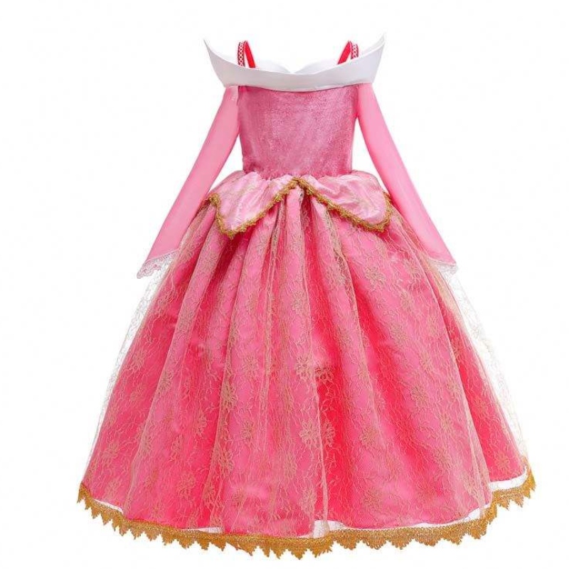 Girl Princess Dress Up Sleeping Beauty Pink Princess Disfraz para 3-10 años HCSP-001