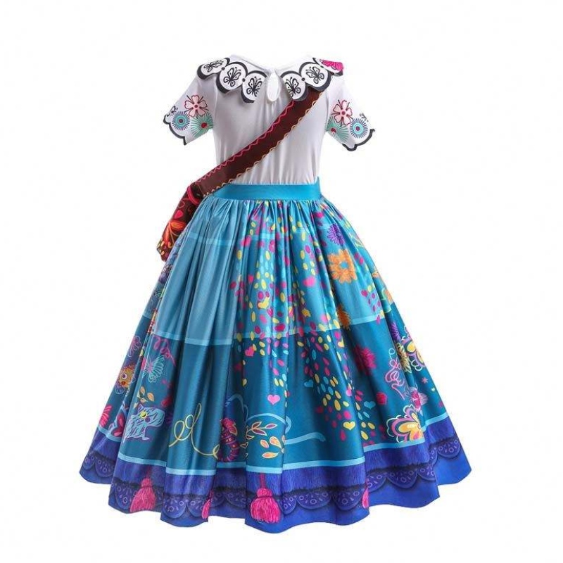 Fábrica Suministro directo Directo Nuevo carnaval Cosplay Cosplay Cosplay Isabella Purple Encanto Vestido paraniños HCIS-001