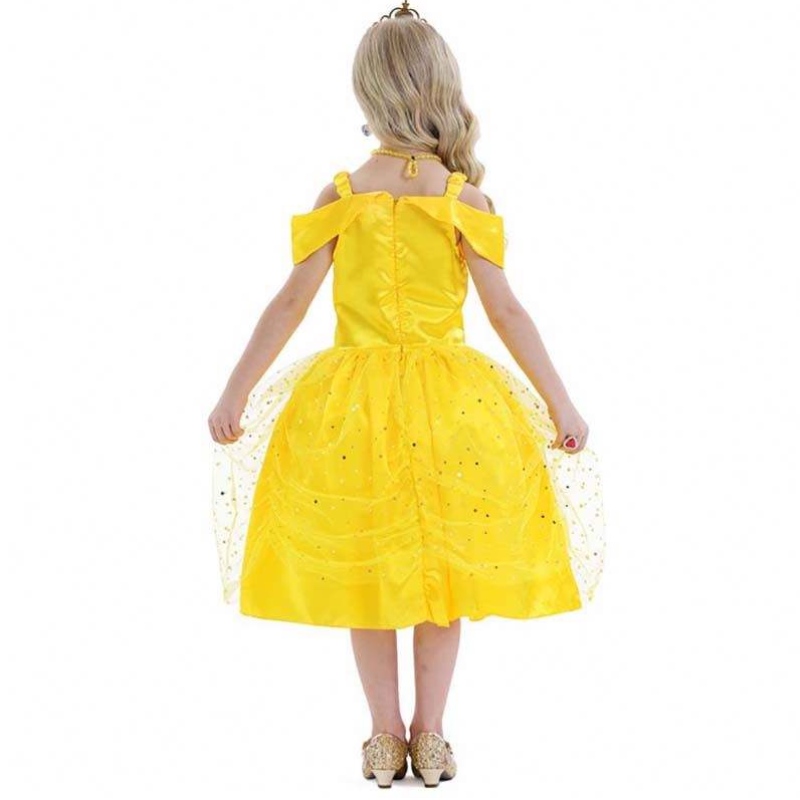 Elegante fiesta de cumpleaños de Halloween Carnaval Amarillo Princesa Vestido de princesa Vestidos belleza HCBL-007