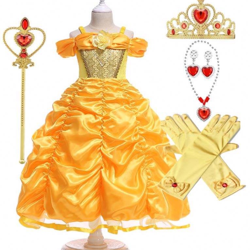 Halloween Christmas Cosplay Fiesta Belle Dress Vestida Cumpleaños Halloween HCBL-008