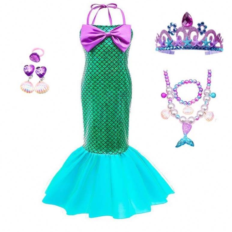 Niños Cosplay Cosplay Cosplay Ariel Princess Little Mermaid Vestido paraniños Niña HCMM-009