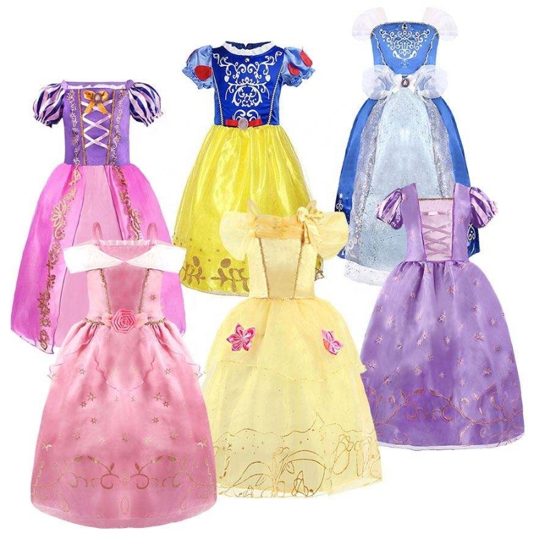 Disfraz de cosplay de Halloweenniños Belle Aurora Sofía Summer Fantasía ropa de cumpleaños Baby Girl Fancy Rapunzel Princess Vestido