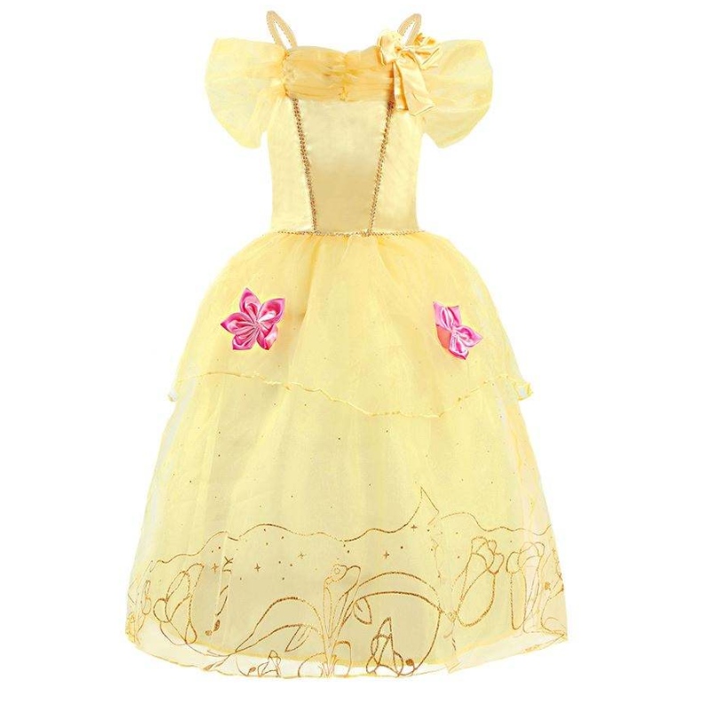 Disfraz de cosplay de Halloweenniños Belle Aurora Sofía Summer Fantasía ropa de cumpleaños Baby Girl Fancy Rapunzel Princess Vestido