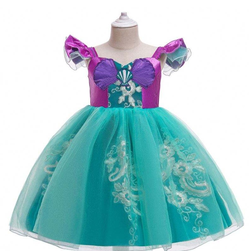 Niños vestidos de fiesta princesa de Navidad disfraz de sirena de cosplay paraniños