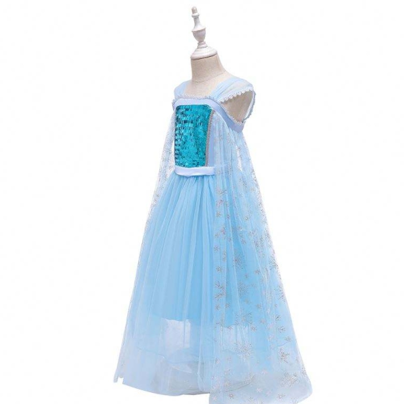 Nuevo disfraz de rendimiento de la reina de lanieve Princesa Elsa Blue Dress Disfraz de Halloween BX1705