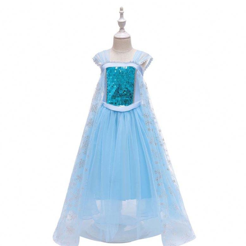 Nuevo disfraz de rendimiento de la reina de lanieve Princesa Elsa Blue Dress Disfraz de Halloween BX1705