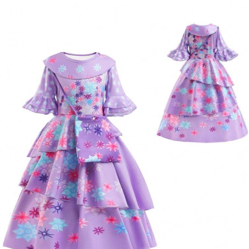 Baige Encanto Mirabel Girl Princess Costume Isabella Cosplay Vestido MFMW003