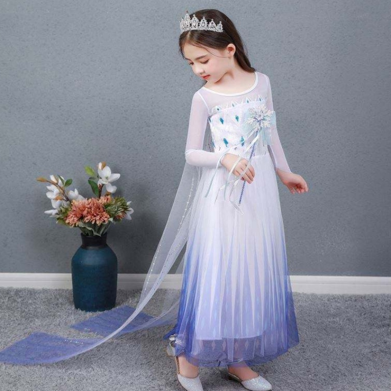 Baige Kids Girl Fancy Cosplay Long Cape Cosplay Party Princess Elsa Disfraz