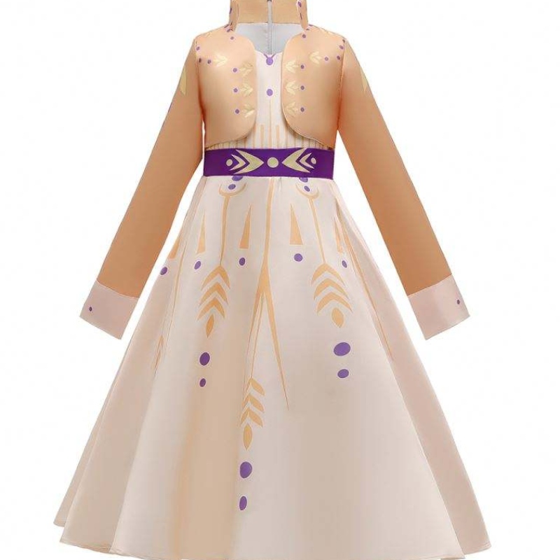 Baige New Elsa Anna Girls Princess Dress Halloween Cosplay Elsa vestido de cosplay chicas