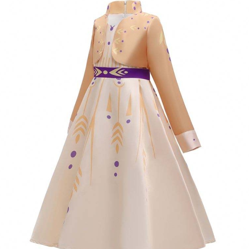 Baige New Elsa Anna Girls Princess Dress Halloween Cosplay Elsa vestido de cosplay chicas