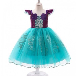 Baige Girls Mermaid Ariel Princess Vestido Cosplay Cosplay For Baby Girl Mermaid Dress Up Children Halloween