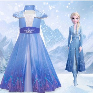 Nuevo Elsa Flocks Fashion Mangas cortas Abrigo Halloween Hada princesa