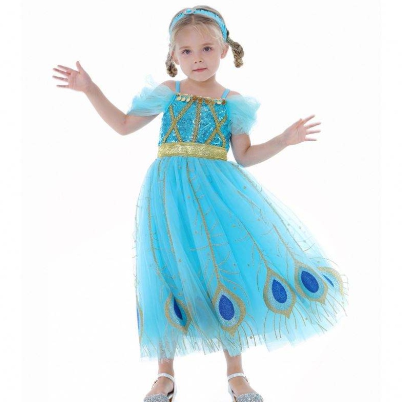 Vestido de princesanewjasmina baige cosplay disfraz de fiesta paraniños bx8140